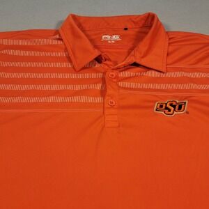 PING Oklahoma State OSU Polo Shirt Orange Stripe Mens Size XL Golf Lightweight‎